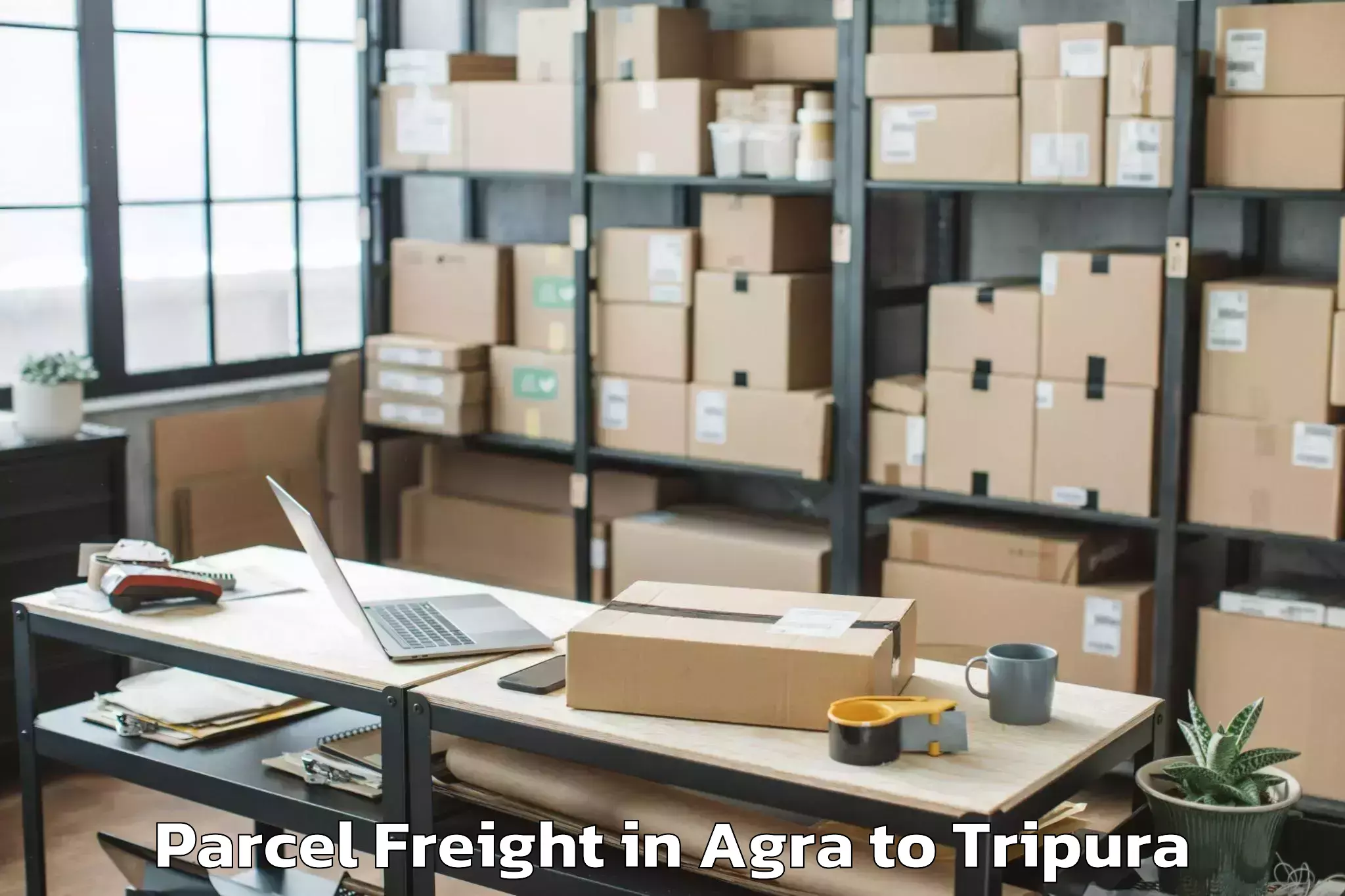 Efficient Agra to Melaghar Parcel Freight